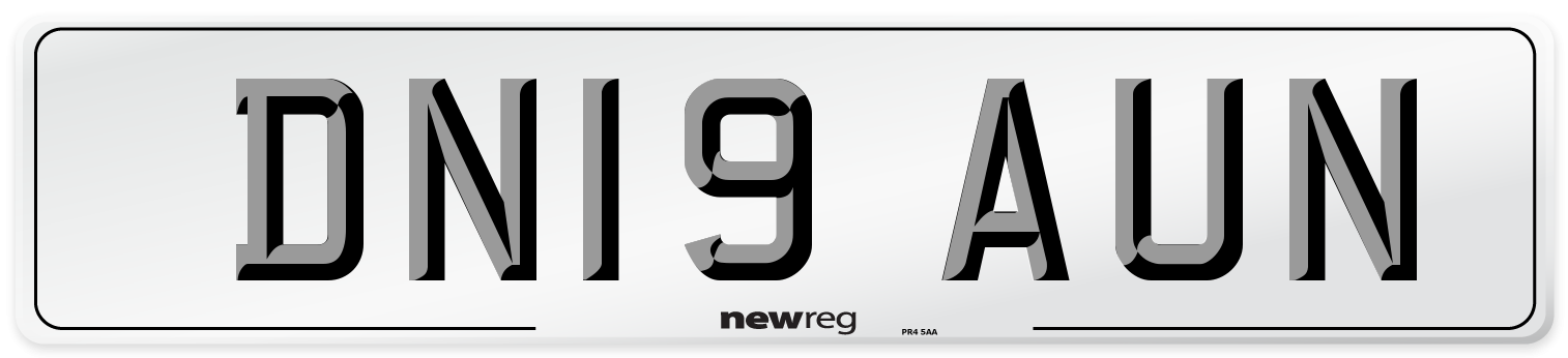 DN19 AUN Number Plate from New Reg